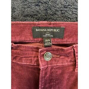 Banana Republic Corduroy Pants Womens Skinny Plum High Rise Stretch Pockets